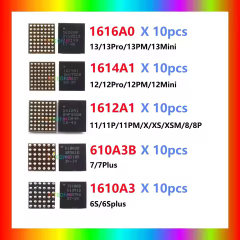 10Pcs USB Tristar U2 USB IC Chip For iphone 11 12 13 Pro Max X XS 7 8 Plus 1616A0 1614A1 1612A1 610A