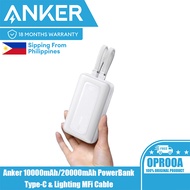 Anker ZOLO 30W 10000mAh/ 20000mAh MFI certified travel power bank comes with dual wires