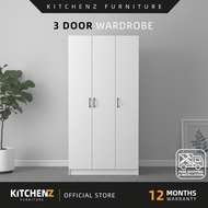 [FREE Shipping & FREE Installation] KitchenZ 3 Door Wardrobe Storage Cabinet Extra Larger Storage Sp