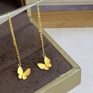 916 Gold Springs Earrings/Butterfly Earrings/Long Earrings gold 916