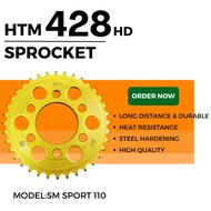 HTM 428HD SM110 SM SPORT 110 SYM 428 SPROCKET HTM 428 REAR SPROCKET GOLD