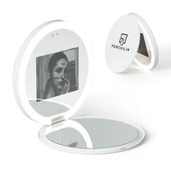 FENCHILIN Travel Compact Mirror with UV Camera for Sunscreen Test, 2X Magnification Portable Lighted