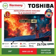*𝟐𝟎𝟐𝟓 𝐍𝐄𝐖* TOSHIBA 100" Direct LED 4K 144Hz Quantum Dot Smart TV 100Z670N / Gaming TV / Television Z