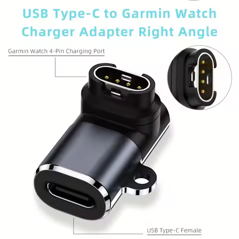 USB C 90 Degree Adapter,Garmin Watch Charger Cable Converter for Garmin Fenix 7/6/5,Forerunner 945 4