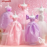 ELEGANT Princess Toy Outfit, Dress Skirt DIY Doll's Clothes Kit, Fashion Designer Wear Handmade Doll's Dress Material Doll Accessories