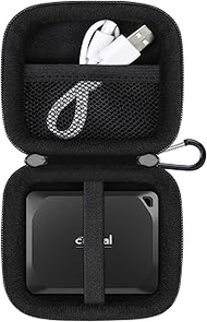 Lacdo Hard Drive Carrying Case for Crucial X9 Pro/Crucial X10 Pro Portable SSD USB-A Adapter 1TB 2TB