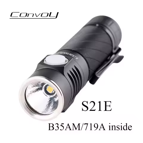 Convoy S21E with B35AM/719A Led Linterna Flashlight 21700 Flash Light Torch Camping Fishing Lamp Wor