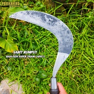 Sabit ngarit rumput model lewung bahan baja isen super tajam full baja isen sepuhan tua
