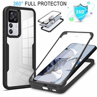 360 With Screen Protect Phone Cases For Xiaomi 12T Pro Case Full Shockproof PC+TPU Cover For Xiomi X