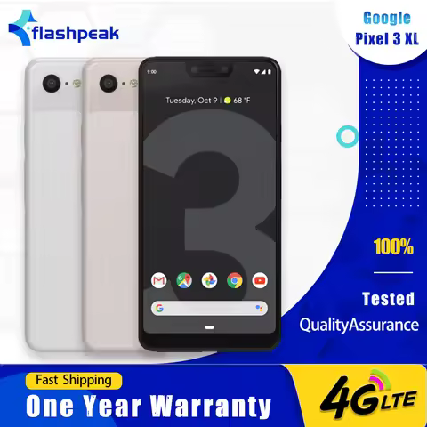 Original Google Pixel 3 XL 3XL 4G Mobile Phone 4GB RAM 64GB/128GB ROM P-OLED 6.3" 12.2MP+8MP Qualcom