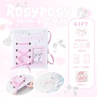 Binder Ribbon Rosy Posy Size A5 4 Ô Binder Đựng Card Style Ballet Thắt Nơ Ruy Băng Album Đựng Card C
