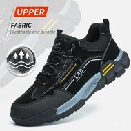 Men's Steel Toe Anti-Smashing Anti-Puncture Soft Sole Comfortable Work Safety Shoes for Construction