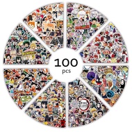 ❡✁✸ 100pcs Anime Stickers Naruto Dragon Ball Z Demon Slayer Hunter X Graffiti DIY Luggage Laptop Skateboard Phone Decal Sticker Toys