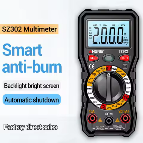 SZ301 SZ302 Professional Digital Multimeter Auto Voltmeter Multimetro AC DC 220V Resistance Voltage