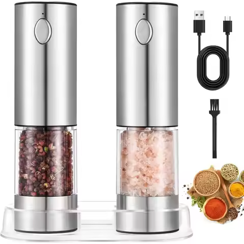 Rechargeable pepper grinder electric rose salt pepper grinder household small wireless automatic pep