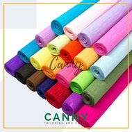 HARD CREPE PAPER ROLL FOR FLOWER MAKING / WRAPPING / KERTAS CREPE UNTUK BUAT BUNGA (50CM X 2.5 YARDS