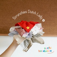 Sachi Handmade • Dutch lady square Scrunchies | Vietnamese flag scrunchies