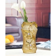 Guangzhou ceramic flower vase in gold