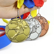 7cm Zinc Alloy High Quality Football/Soccer Medal 1st/2nd/3rd Club or School Athletic Meet Commendat