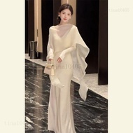 Gentle White Moonlight One-Piece Dress Spring French Cool Long Skirt Quality Celebrity High-End Supe