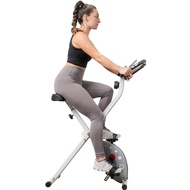 Sunny Health & Fitness Foldable Magnetic Exercise Bike, Portable Compact X-Bike for indoor cycling w