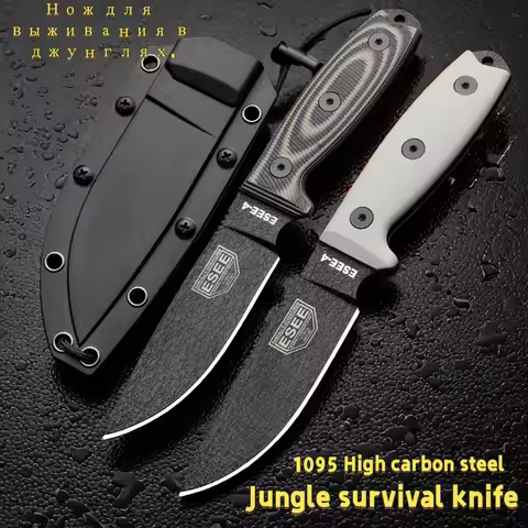 Folding Knife 1095 Steel Blade Folding Knife G10 Handle Outdoor Camping Hunting EDC Wild Survival Po