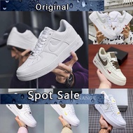 MZB Af1 Sneakers In full White Sport Sneakers hot trend Force 1 With Black Streaks. Brown / Gray ful