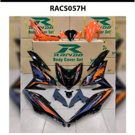 RAPIDO COVER SET Yamaha Y15ZR V1 V2 MX KING 2020 ORANGE Accessories Motor Y15 Ysuku MxKing Black Color Y15ZR King2020