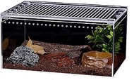 Reptile Terrarium - Amphibian Tank Starter Kit,12 * 8 * 6 in Eco Rainforest Feeding Box, Amphibian Feeding Box, Suitable for breeding Lizards, Turtles, Chameleons, Snakes, Jumping Spiders
