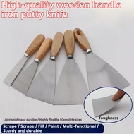 Wall Scrapper / Scraper Besi Paint Scrapper Putty Knife Wood Handle Burger Flipper Spatula