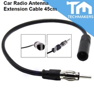 Sheilded Radio Antenna Extension Cable 75ohm DIN Plug Male to Female 18 inch/ 45cm AM/FM TechMakers