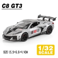 LEO 1:32 Corvette C8 ZR1X GT3 Diecast Model Car Alloy Cars Toys Collection Gift For Kids Boy Girl