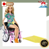 Mattel - Barbie Wheelchair Doll with Long Blonde Hair and accessories.