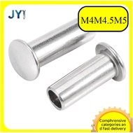 304 stainless steel flat head semi-hollow rivet, round head rivet semi-hollow M4/M4.5/M5【SZ-JY888】gd