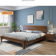 Rental House Solid Wood Bed Master Bedroom Bed Bed Mi L6Y Northern Europe1.8Small Apartment Single a