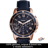 Fossil FS5237 Men's Quartz Grant Sport Chronograph Blue Leather Strap Watch