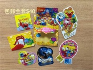 大阪USJ 日本環球影城 貼紙 生日卡 Harry Potter Snoopy Kitty  Elmo Cookie Monster
