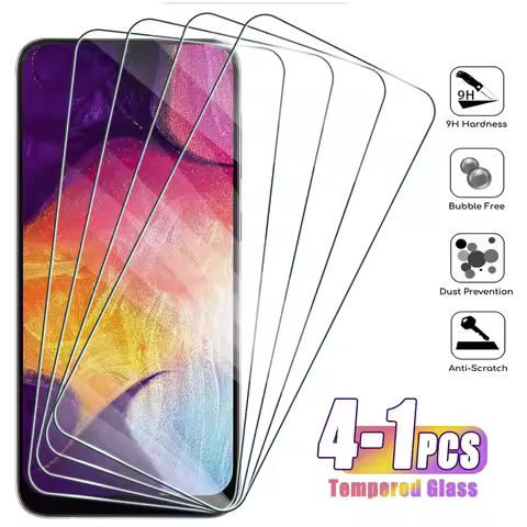 4-1Pcs Tempered Glass For Samsung Galaxy A10 A20 A30 A40 A50 A60 A70 A80 A90 Screen Protector on Sam