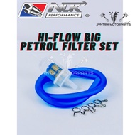 NLK Performance Universal BIG PETROL FILTER FUEL FILTER For Carburetor/ FUEL FILTER + HOSE / BIG FIL