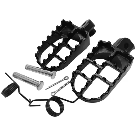 2Pcs Motorcycle Foot Pegs Pedals Aluminum Footrest for Yamaha PW50 PW80 BW80 TW200 WR200 250 500 XT2
