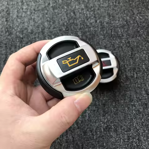 Chrome Oil Tank Cap Oil Filter Cap Switch for Audi R8 A4 A6 Q3 Q5 TT VW Passat CC B7 R20 R36 GTI 420