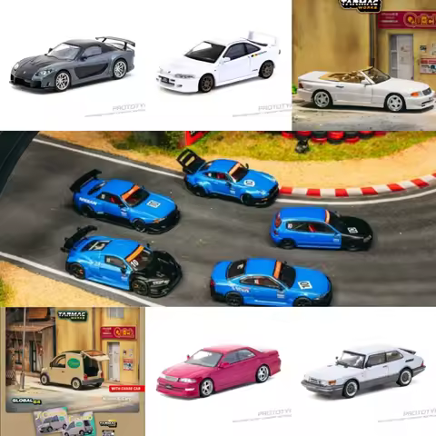 Tarmac Work 1:64 10TH EG6 RWB 993 R8 LMS S15 R32 Jon Sibal Saab 900 Mark II JZX100 S-Cargo SL500 DC2