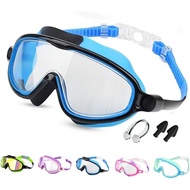 Children's Large Frame  and Anti Fog Swimming Goggles, 2025 Water Swim Goggles Wide View Swimming Go