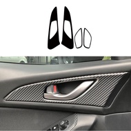 Car Accessories carbon fiber sticker Door bowl sticker interior Stickers Trim For Mazda 3 Axela 2014 2015 2016 2017 2018 W11