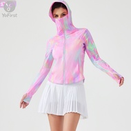 YoFirst Women Summer Fast Dry Breathable UV Sun Protection Sports Jacket UPF50+ Cooling Long Sleeve 