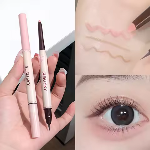 Mulitfuntional Double Ended Lying Silkworm Pencil Highlighter Makeup Pen Nude Liquid Contour Aegyo-S
