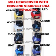 YAMAHA RXZ MILI HEAD COVER WITH COWLING VISOR SET PENUTUP KEPALA SET RXZ MILI MILLENIUM LAMA RXZ COV