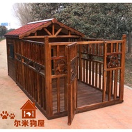 □┇Ermi Large Dog Wooden Doghouse Outdoor/Mil Dog House/Dog House/Dog Villa/Pet House/Rainproof B-3
