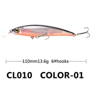 💎Lure Outer Plastic Mino11CM/13.5gFreshwater Sea Fishing Trade Simulated Fish Hard Bait F7BM