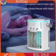 Portable Air Cooler Evaporative Air Cooler 1000ML Water Tank Personal Cooling Fan 7 Color Night Ligh